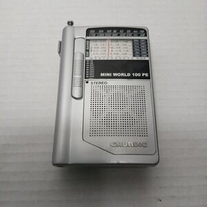 Grundig Mini World 100 PE AM/FM Stereo/Short Wave 1-6 Band Radio Tested+Working